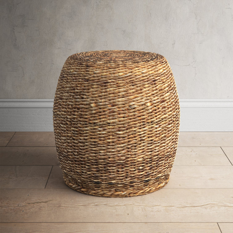 Rattan drum deals side table